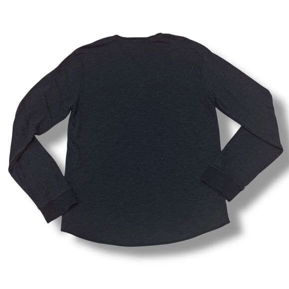 Marine Layer Henley Shirt M Gray Long Sleeve - Picture 1 of 7